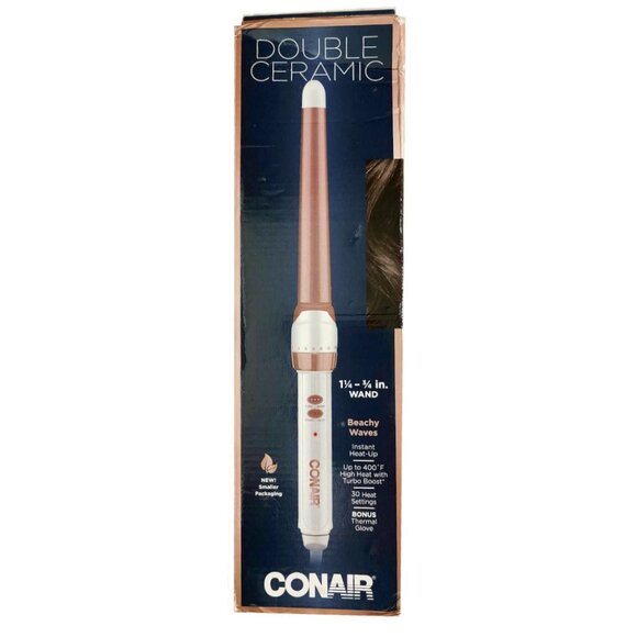 Conair Double Ceramic Curling Wand – .75” to 1.25” Rose Gold (CD706) NIB - Picture 1 of 5